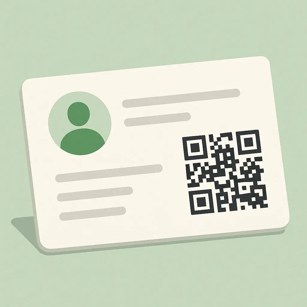 hybrid digital business card with qr