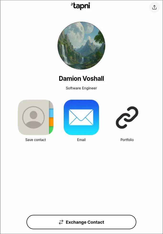 tapni digital business card